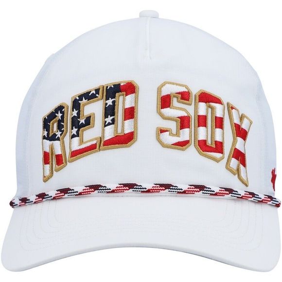 Boston Red Sox ‘47 Flag Flutter Hitch Adjustable SnapBack Hat White BRAND NEW - Picture 1 of 2